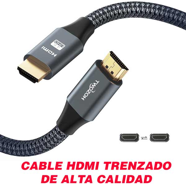 Cable hdmi trenzado de alta calidad para macbook pro macbook air. Conexión a tv, monitor, proyector